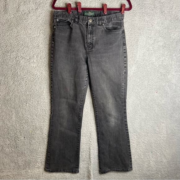 Lauren Ralph Lauren Classic Straight-Leg Women's Size 10 Black Denim Jea… - Picture 1 of 5